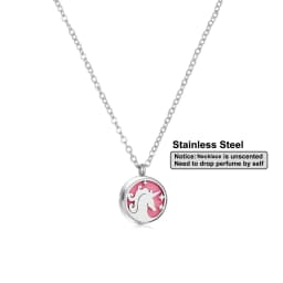 Stainless Steel Aromatherapy Essential Oil Diffuser Necklace Mini Tree Flower 12mm Locket Charm Aroma Perfume Pendant Necklace