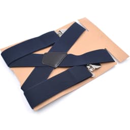 Heavy Duty Big Size Work Suspenders for Men 5cm/2 Inch Wide X Back with 4 Strong Clips Adjustable Elastic Trouser Braces Straps