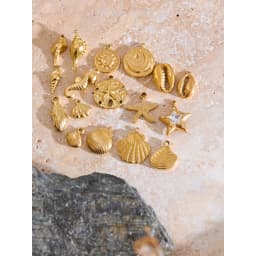Yhpup 1PC Summer Ocean Shell Starfish Seahorse Conch Stainless Steel Pendant DIY Making Accessories Handmade Necklace Gift