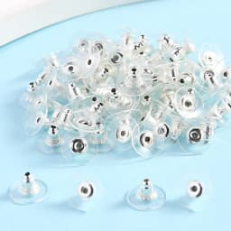 160Pcs 11X6Mm Silicone Earring Backs With Pad Replacement Earring Stoppers For Jewelry Making Diy Earring Findings Supplies