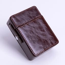 pocket leather cigarette case lighter bag box storage organizer smoking tools accessories waterproof cigar man birthday gift