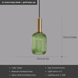 Glass Pendant Lights E27 Smoke Gray For Kitchen Restaurant Dining Table Living Room Bar Front Home Decor Hanging Lights