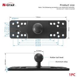 1 Inch 25mm Ball Head Adapter Motorcycle Handlebar Clamp Mount Phone Ball Head Mount Aluminum Ball Base Socket Arm Mount for Ram