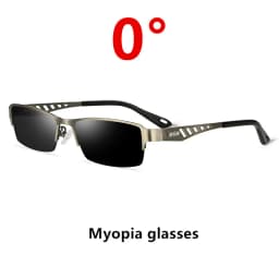 Titanium Alloy Frame Men Anti-blue light Myopia Glasses Sunglasses Trend Wild Nearsighted Sun Glasses -1.0~-6.0
