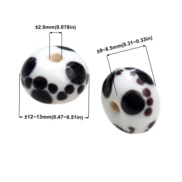 Black Color Series 2/4/6PCS/LOT Mixed Style Handmade Lampwork Glass Beads For Crafts Charm Bracelets/Earring DIY Jewelry Making