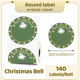 M110 M200 M221 2' Color Circle Thermal Sticker Label Self-Adhesive Round Direct Sticker Label for DIY Logo Design QR Code 1 Roll
