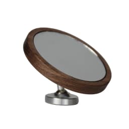Rotation Adjustable Wooden Magnetic Reflective Observation Multi-Angle Swivel Base Round Mirror Espresso Shot Mirror