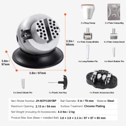 SucceBuy Ball Vise 3" 5" Engraving Setting Tool Standard Rotation Engraving Block Vise Attachment Jewelry Engraving Block Tools