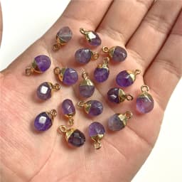 5pcs Natural Stone Oval Faceted Charm Pendant for DIY Jewellery Making Necklace Earrings Gem Pendant Accessory 6x10MM Wholesale