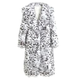 Women's winter imitation fox fur young leopard-print fur coat long knee-length mink coat