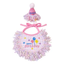 Pet Birthday Scarf Cute Delicate Lace Bib, Cat & Dog Birthday Party Celebration Prevent Saliva Towel