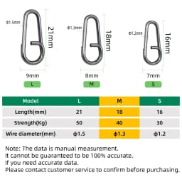 DNDYUJU 20-100pcs Stainless Steel Bent Dead Oval Split Rings Loop Lure Fishing Connector Fishing Hook Snap Fake Bait Swivel Snap