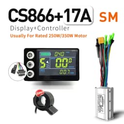 Ebike SineWave Three Mode Controller 24V-52V 17A 26A 30A 40A 45A TFT Display Throttle Hall Unlimited Motor 350W-2000W Moto