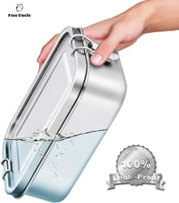 304 Stainless Steel Bento Box Double Layer Compartment Student Lunch Box Leak Proof American Style Airtight Food Container