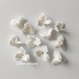 50pcs Handmade Ceramic Flower Material White Color Porcelain Floral Hair Accessories For DIY Jewelry Make Parts