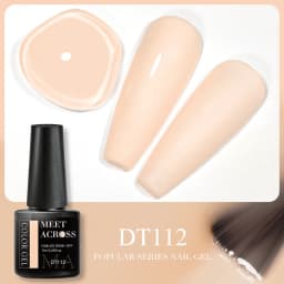 MEET ACROSS 7ml Orange Red Pink Gel Nail Polish Laser Sparkling Soak Off Semi Permanent Nail Art UV Gel Varnishes Spring Summer