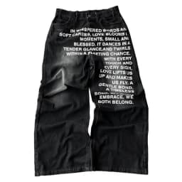 Y2K Men Jeans Vintage American Pattern Letter Jeans Streetwear Gothic Harajuku Hip Hop Men Women Fashion Casual Wide Leg Jeans