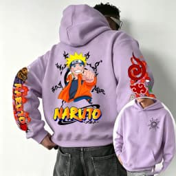 Naruto 2026 Spring and Autumn New Cartoon Anime Harajuku Y2K Street Fashion Couple Hooded Sweatshirt