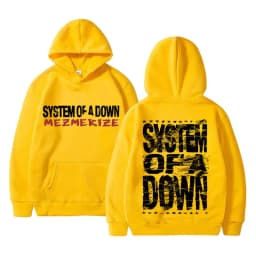 90s Vintage Rock Band System of A Down Mezmerize Print Hoodie Men Women Alternative Metal Music Sweatshirt Men's Gothic Hoodies