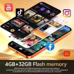 IVMI Global 17PROMAX Smartphone Android 12 Pixels 8+16MP 6.7 Inch 4GB Memory 32GB ROM Face ID 4G Network Google Play Store Phone