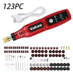 Vakee 16000RPM Rotary Tool, 3.7V USB Rechargeable Mini Grinder Pen, Portable Electric Tool for DIY Craft, Jewelry Makin