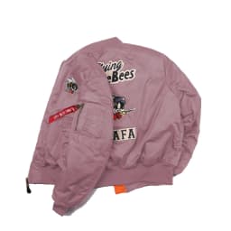 2025 USAFA WW2 Flying Bumble Bees Patch Embroidered Bomber Jacket Men Air Force Pilot Flight Winter Coat Warm Padded Outwear