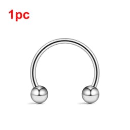 Punk C Shape Steel Nose Ring Horseshoe Lip Ring puncture Hook Clip Earrings Septum No Allergic Body Piercing Jewelry Nose Rings