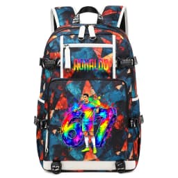 CR7 Ronaldo 67 Print Large Capacity Backpack for Students Teens Kids School Travel Daypack