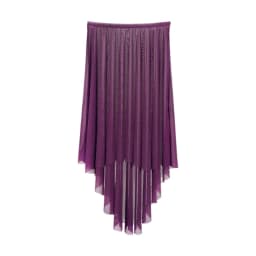 Women Pull on Elastic Waist Ballet Wrap Skirt Swing Asymmetrical Sheer Dance Skirts High Low Tulle Irregular Dancewear Women
