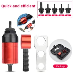 Rivet Nut Gun Riveting M3~M8 Cordless Rivet Drill Electric Adapter Insert Nut Tool, Can Be Used In Manual And Electric Mode