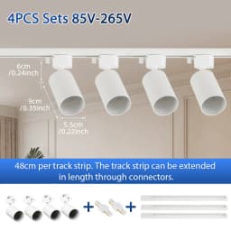 GU10 LED Track Light Full Sets Ceiling Lighting Indoor Kitchen Lamp LED Spotlight for Living Room Store Decor Ceiling Spot Light
