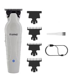 Kemei Men's Cordless Hair Clipper USB Rechargeable Zero Gap Trimmer Electric Hair Clipper Original Blade Accessories KM-2299