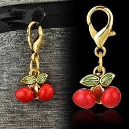 Bag Pendant Exquisite Cherry Butterfly Keychain Car Keychain Creative Fashion Women's Backpack Decoration Accessories Gifts