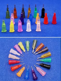50pcs/Bag 10g 11g 14g 15g -34G 1/4 Luer Lock Blunt Syringe Tip Screw Needle Precision Liquid Dispenser Gauge Glue Dispensing