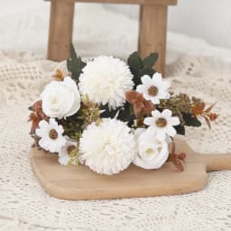 Artificial Flowers Autumn Roses Silk Hydrangea Daisies Home Table Bouquet Decoration Wedding Bridal Christmas Fake Flower Decor
