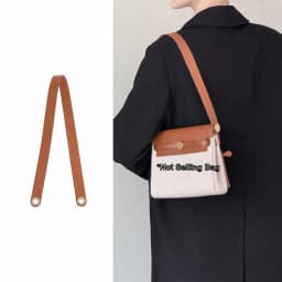 Replacement Leather Shoulder Strap for Herbag 31 Mini Herbag,an Cognac Replacement Shoulder Strap, Gold Hardware Grommets
