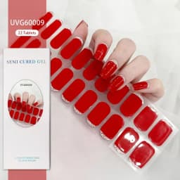16/20/22Tips Semi-Cured Gel Nail Patch Adhesive Sliders Long Lasting Full Gel Nail Stickers DIY Manicure Harden In UV Lamp Need