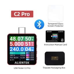ALIENTEK USB Tester C2 Digital Voltmeter Charging Power Detector PD3.2 Battery Tester Fast Charge Detection Trigger
