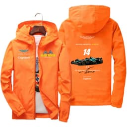 2026 New Aston Martin F1 Team Unisex Spring and Autumn Trench Coat, Casual and Stylish, Perfect for Streetwear and Parties