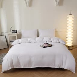 1pc Solid Color Duvet Cover 100% Washed Cotton Quilt Cover Japanese Minimalist Style Bedding Single Double King Queen Size Bed