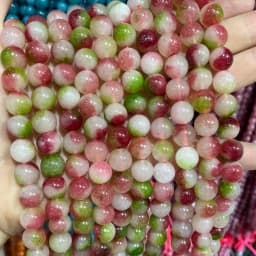 6 8 10MM Natural Stone Jade Chalcedony Round Multicolors Loose Beads For Jewelry Making Diy Charm Bracelets Necklace Accessories