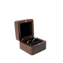 Black Walnut Solid Ring Box Single Double Ring Box Earrings Box Cufflinks Box Vintage Wooden Ring Box Exquisite Gift Box