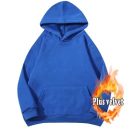 2026 Men's and Women's 600g Cotton Silver Fox Fleece Hooded Long Sleeve Sweatshirt Solid Color Couple's Fleece Hoodie