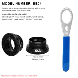 RIDERACE Bicycle Bottom Bracket Wrench Removal Tool Bike BB Remover 39/41/44/46/49mm For Shimano BBR9000 SRAM IXF DUB BSA30