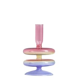 Floriddle Taper Candle Holders Glass Candlesticks for Home Wedding Table Decoration Glass Vase Table Bookshelf Candles Stand