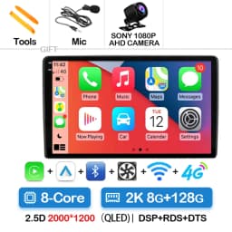 Android 16 Car Radio For Fiat Ducato 3 2006 - 2022 Carplay Auto Multimedia Stereo Player GPS Navi BT 360 Camera 4G WIFI QLED DSP