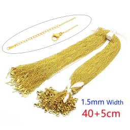100pcs/lot Never Fade 40-55cm Cable Link Rolo O Chain 316L Stainless Steel Necklace Chains Wholesale Women Handcraft DIY Jewelry