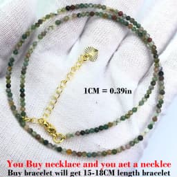 Simple Bohemian Natural Stone Cut the Shiny Beads Necklace Bracelet Set for Women Charms Fashion Female Party Gift Jewelry
