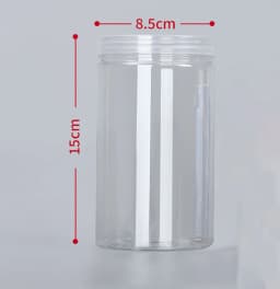 1PC Plastic Packing Bottle PET Clear Empty Seal Bottle Circular Bucket Storage Biscuit Jar Food Grade Sealed Cans Tank Container