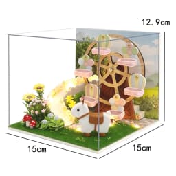 DIY Book Nook Kit Wooden Doll House 3D Puzzle Assembly Toy Home Bookend Bookshelf Insert With Furniture Toys For Christmas Gift